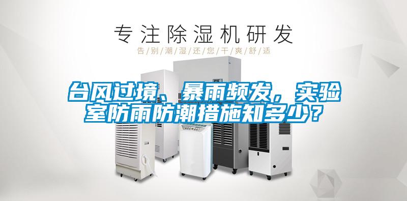 臺風(fēng)過境、暴雨頻發(fā),實驗室防雨防潮措施知多少?