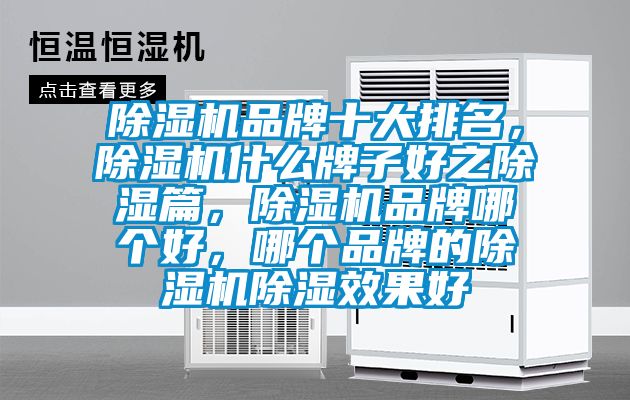 除濕機品牌十大排名，除濕機什么牌子好之除濕篇，除濕機品牌哪個好，哪個品牌的除濕機除濕效果好